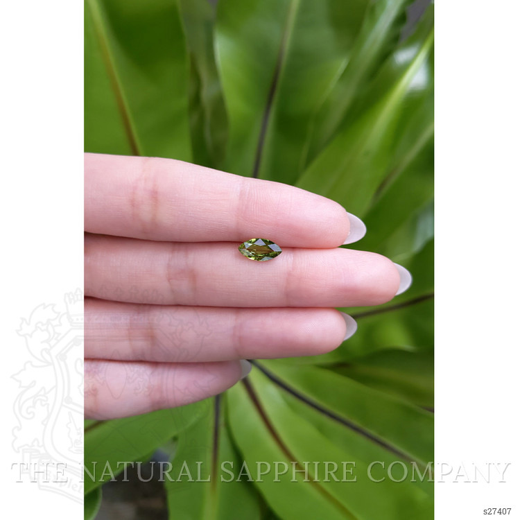 0.97 Ct. Green Sapphire from Ceylon (Sri Lanka)