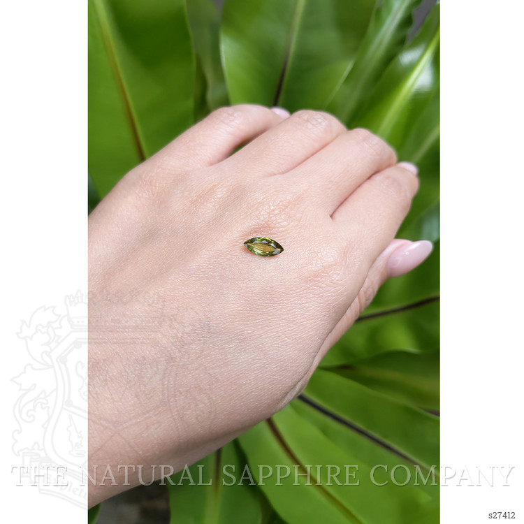 0.88 Ct. Green Sapphire from Ceylon (Sri Lanka)