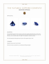 2.05 Ct. Blue Sapphire from Ceylon (Sri Lanka) Appraisal