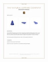 1.84 Ct. Blue Sapphire from Ceylon (Sri Lanka) Appraisal