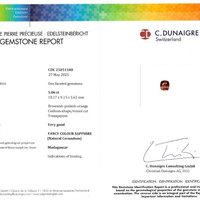 5.06 Ct. Orangish Brown Sapphire from Madagascar Scan Report