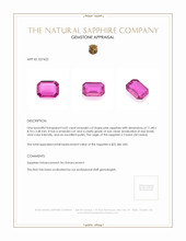 4.02 Ct. Pink Sapphire from Ceylon (Sri Lanka) Appraisal