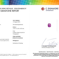 8.46 Ct. Pink Sapphire from Ceylon (Sri Lanka) Scan Report