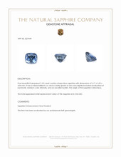 1.03 Ct. Blue Sapphire from Montana Appraisal