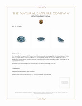 0.97 Ct. Greenish Blue Sapphire from Montana Appraisal