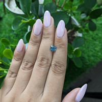 1.10 Ct. Bluish Green Sapphire from Africa Life Style