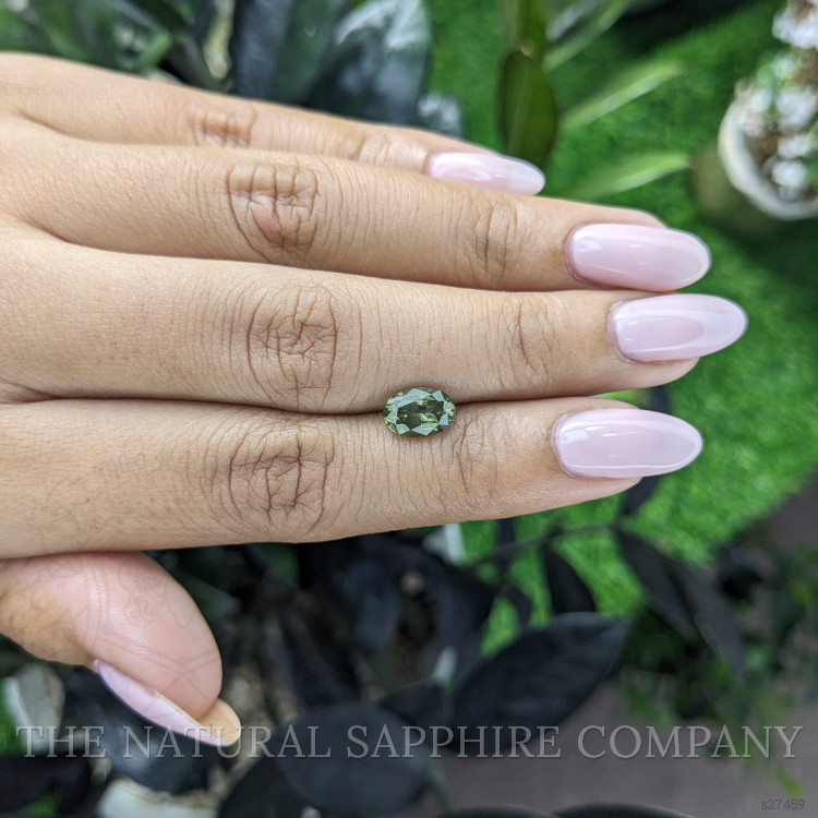 1.57 Ct. Green Sapphire from Ceylon (Sri Lanka)