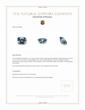 1.10 Ct. Greenish Blue Sapphire from Montana Appraisal
