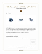 1.10 Ct. Greyish Blue Sapphire from Montana Appraisal