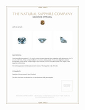 1.15 Ct. Greenish Blue Sapphire from Montana Appraisal