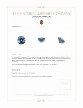 1.18 Ct. Blue Sapphire from Montana Appraisal