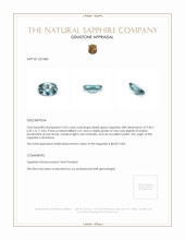 2.03 Ct. Greenish Blue Sapphire from Montana Appraisal