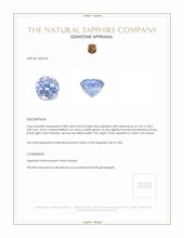 0.88 Ct. Blue Sapphire from Ceylon (Sri Lanka) Appraisal