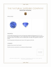 0.64 Ct. Blue Sapphire from Ceylon (Sri Lanka) Appraisal
