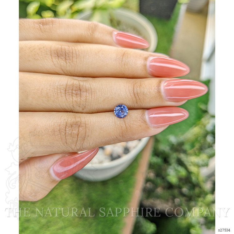 0.89 Ct. Blue Sapphire from Ceylon (Sri Lanka)