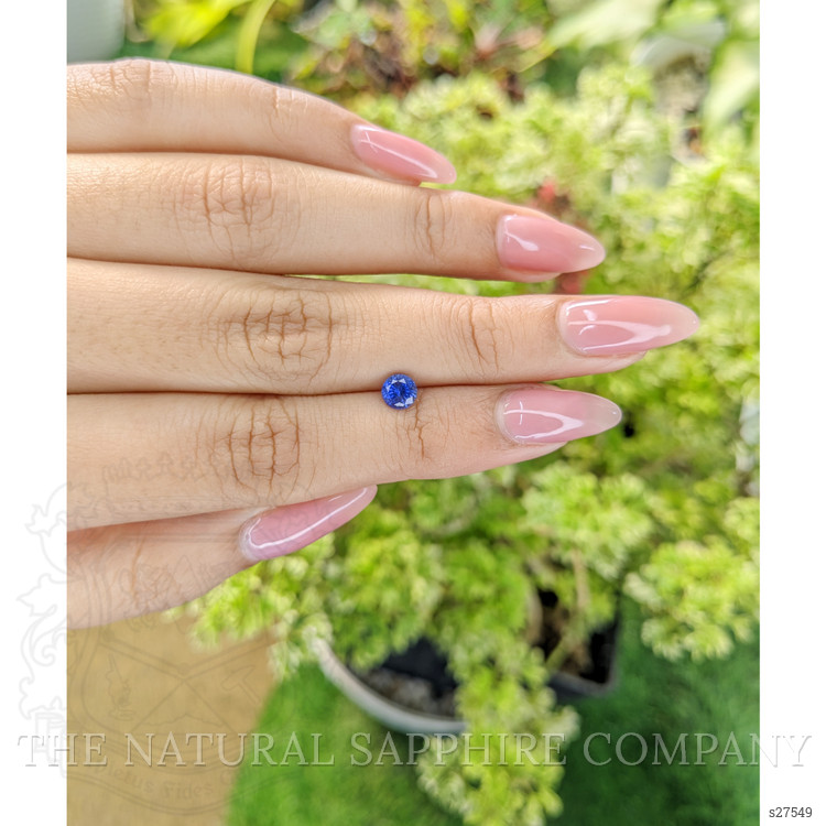 0.71 Ct. Blue Sapphire from Ceylon (Sri Lanka)