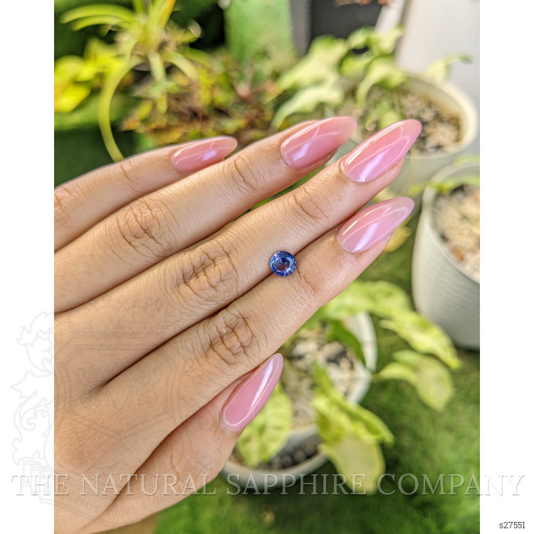 0.77 Ct. Blue Sapphire from Ceylon (Sri Lanka)