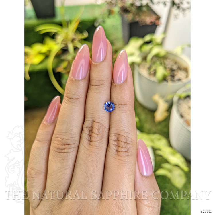 0.77 Ct. Blue Sapphire from Ceylon (Sri Lanka)