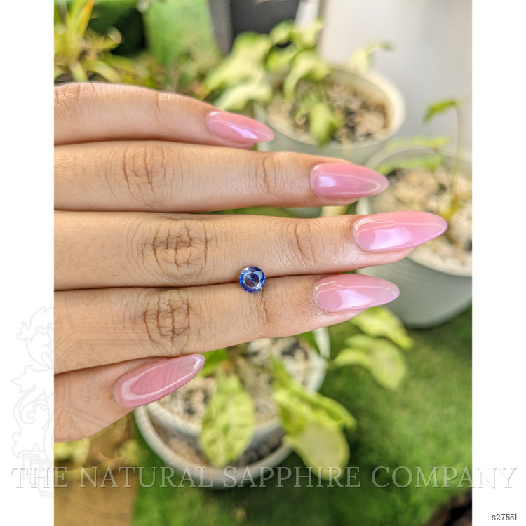 0.77 Ct. Blue Sapphire from Ceylon (Sri Lanka)
