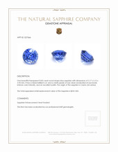 0.83 Ct. Blue Sapphire from Ceylon (Sri Lanka) Appraisal
