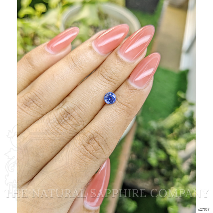 0.79 Ct. Blue Sapphire from Ceylon (Sri Lanka)