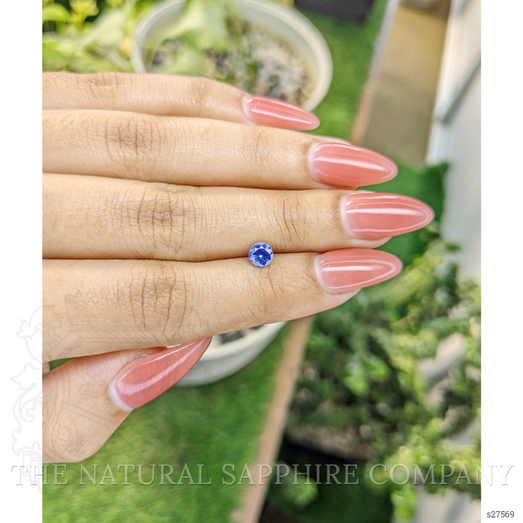 0.59 Ct. Blue Sapphire from Ceylon (Sri Lanka)