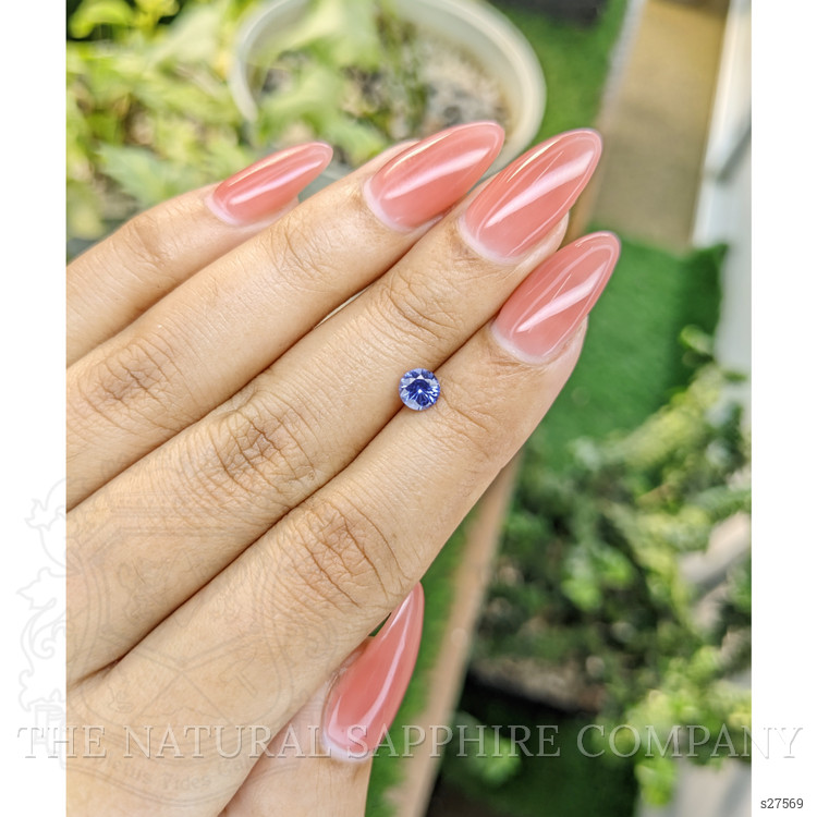 0.59 Ct. Blue Sapphire from Ceylon (Sri Lanka)