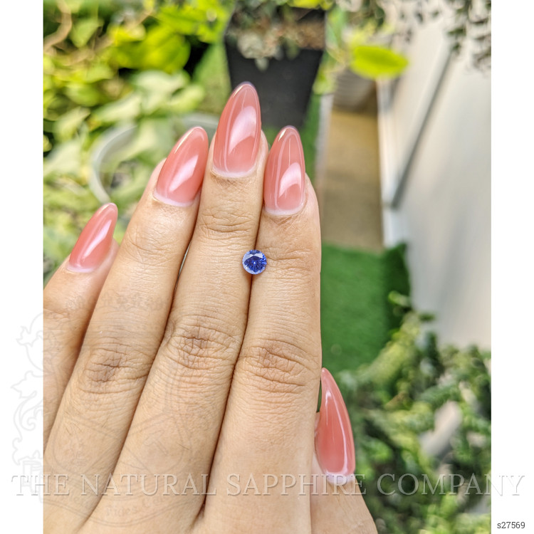 0.59 Ct. Blue Sapphire from Ceylon (Sri Lanka)