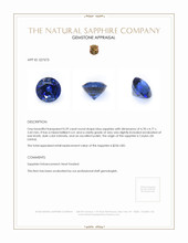 0.59 Ct. Blue Sapphire from Ceylon (Sri Lanka) Appraisal