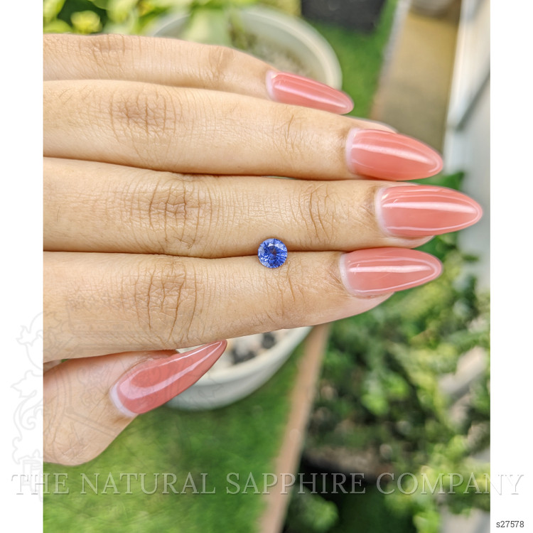 0.77 Ct. Blue Sapphire from Ceylon (Sri Lanka)