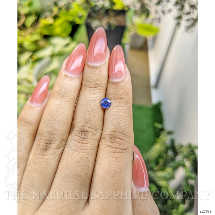 0.77 Ct. Blue Sapphire from Ceylon (Sri Lanka)