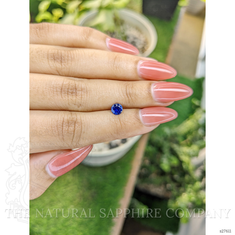 0.58 Ct. Blue Sapphire from Ceylon (Sri Lanka)