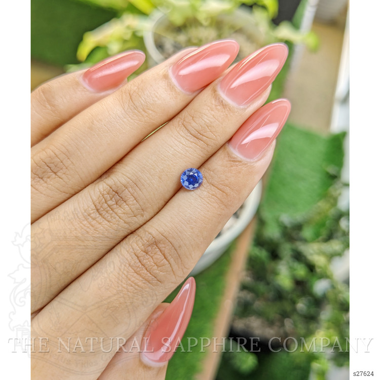 0.74 Ct. Blue Sapphire from Ceylon (Sri Lanka)