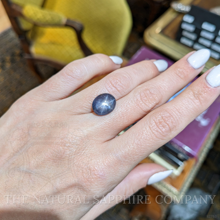 7.21 Ct. Bluish Grey Star Sapphire from Burma (Myanmar)