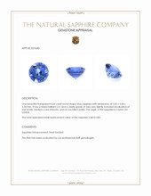 0.64 Ct. Blue Sapphire from Ceylon (Sri Lanka) Appraisal