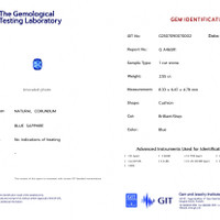 2.55 Ct. Blue Sapphire from Ceylon (Sri Lanka) Scan Report