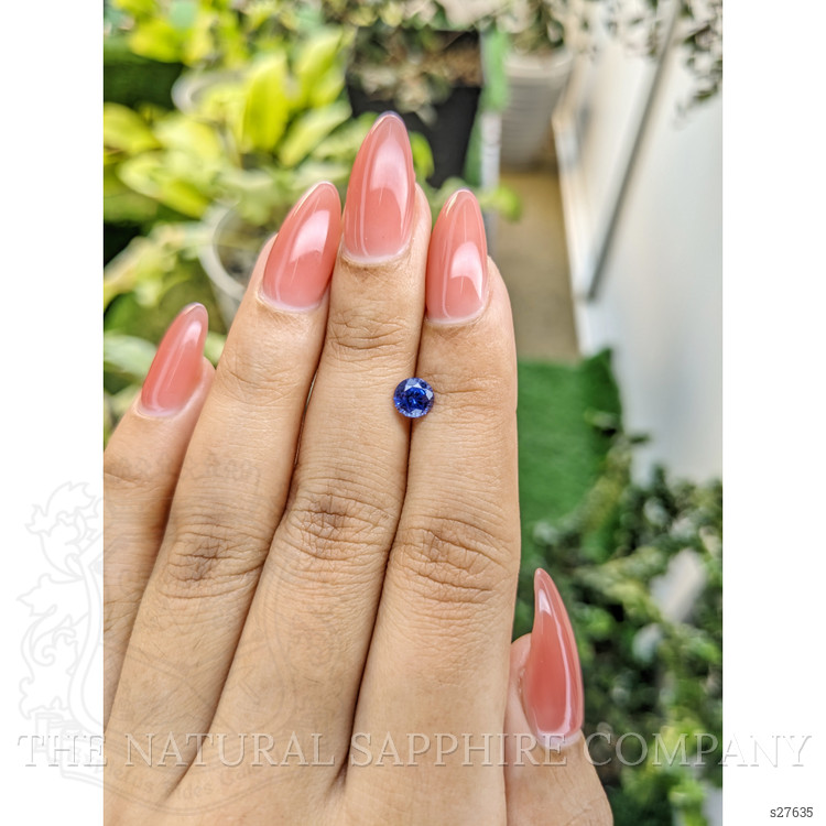 0.81 Ct. Blue Sapphire from Ceylon (Sri Lanka)