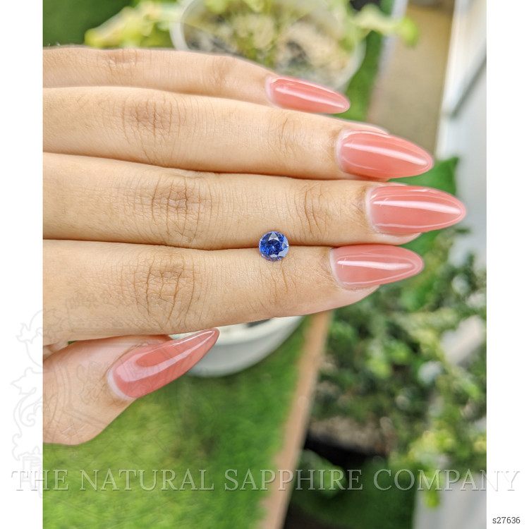 0.88 Ct. Blue Sapphire from Ceylon (Sri Lanka)