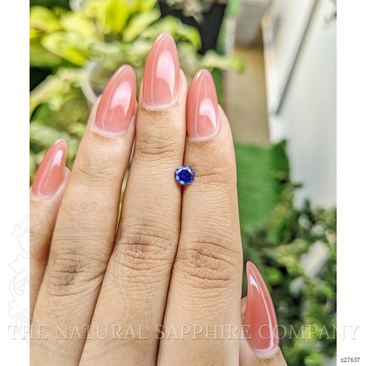 0.58 Ct. Blue Sapphire from Ceylon (Sri Lanka)