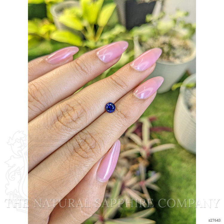 0.63 Ct. Purplish Blue Sapphire from Ceylon (Sri Lanka)