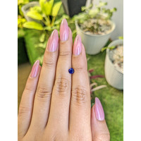0.63 Ct. Purplish Blue Sapphire from Ceylon (Sri Lanka) Life Style