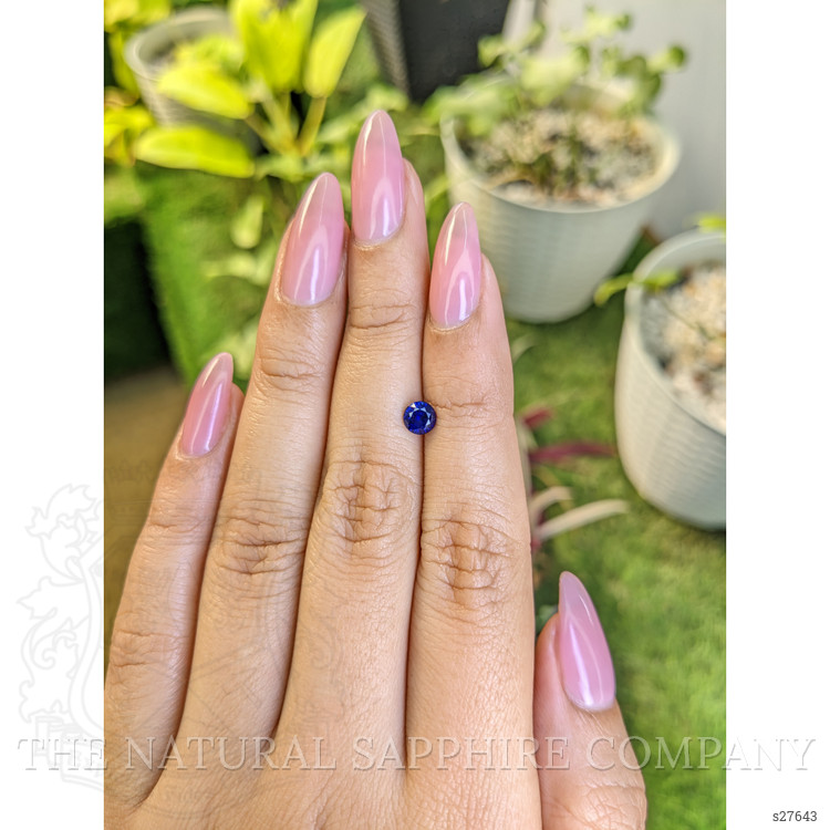 0.63 Ct. Purplish Blue Sapphire from Ceylon (Sri Lanka)