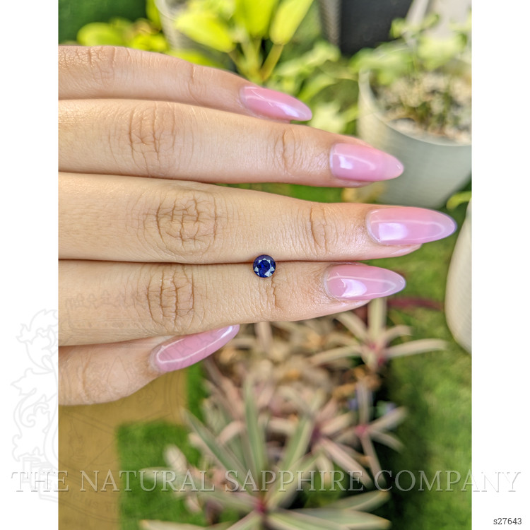 0.63 Ct. Purplish Blue Sapphire from Ceylon (Sri Lanka)