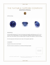 0.72 Ct. Blue Sapphire from Ceylon (Sri Lanka) Appraisal