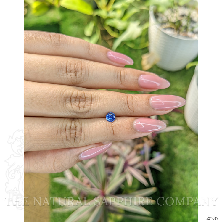 0.61 Ct. Blue Sapphire from Ceylon (Sri Lanka)