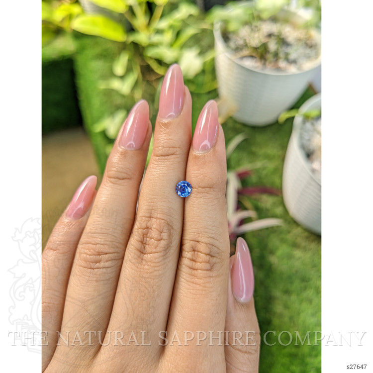 0.61 Ct. Blue Sapphire from Ceylon (Sri Lanka)