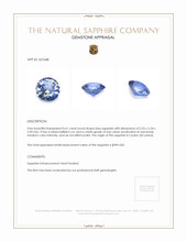 0.61 Ct. Blue Sapphire from Ceylon (Sri Lanka) Appraisal