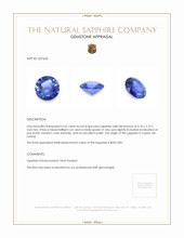 0.52 Ct. Blue Sapphire from Ceylon (Sri Lanka) Appraisal