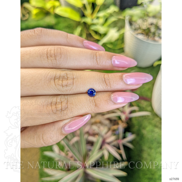0.59 Ct. Blue Sapphire from Ceylon (Sri Lanka)