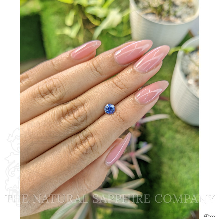 0.79 Ct. Blue Sapphire from Ceylon (Sri Lanka)